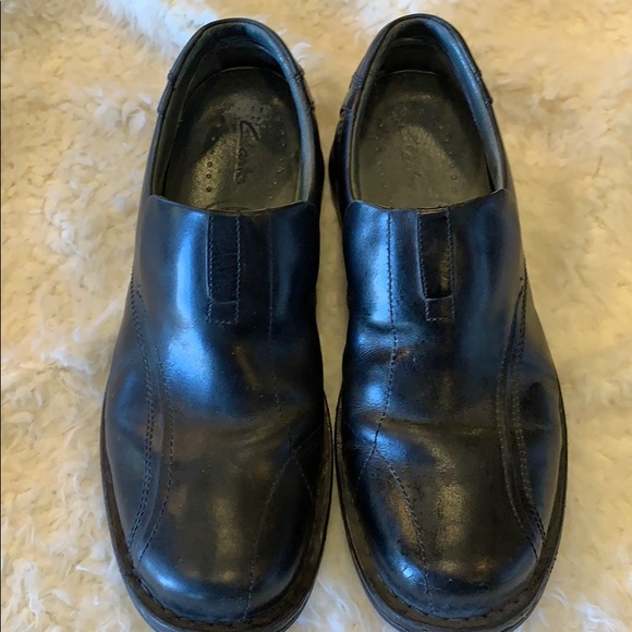 clarks black dress shoes mens